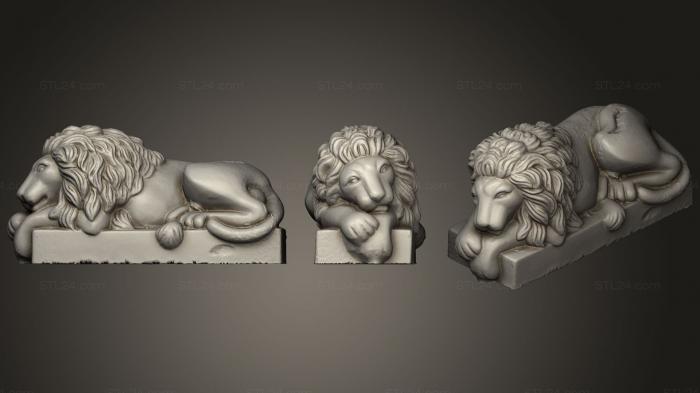 Figurines lions tigers sphinxes (Lion (3), STKL_0288) 3D models for cnc